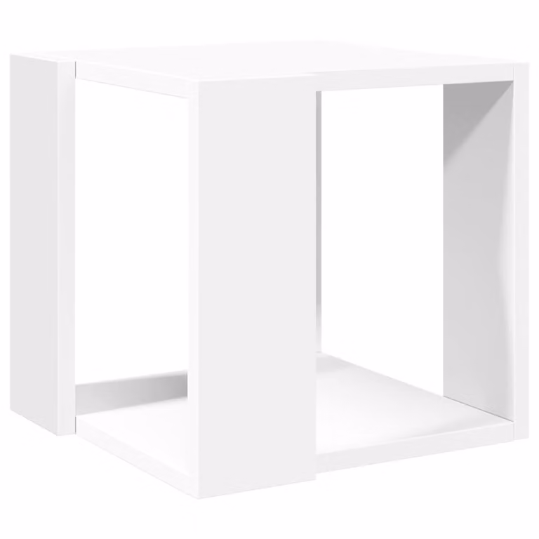 Tavolino da Salotto Bianco 32x32x30 cm in Legno Multistrato