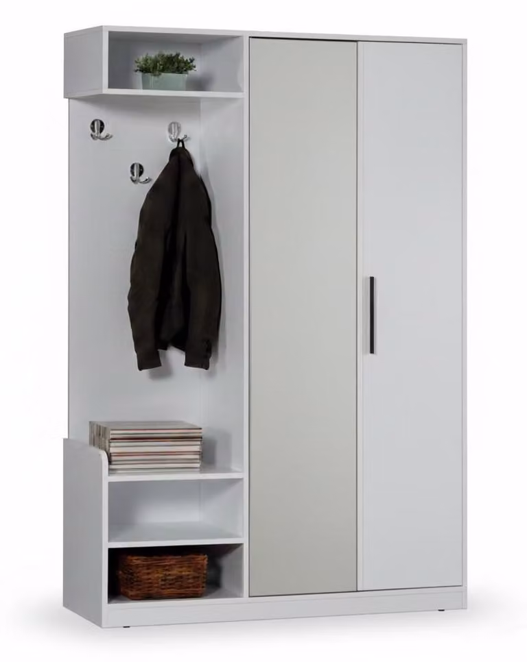 Armadio moderno con ampio spazio di archiviazione e design elegante