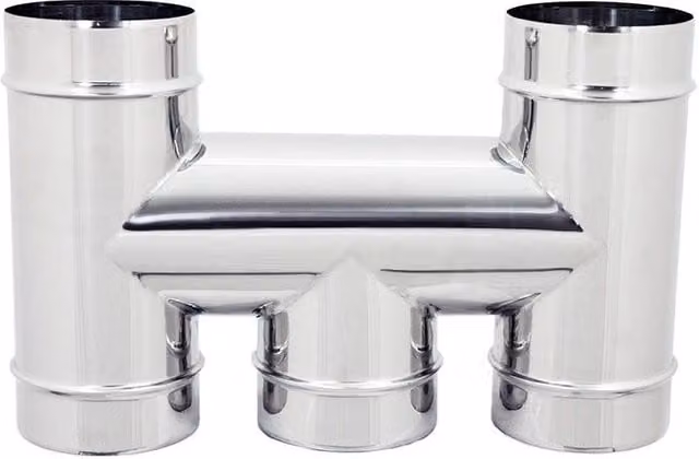 Fumaiolo terminale da 250mm modello ad h inox aisi 304 base tonda con innesto m maschio