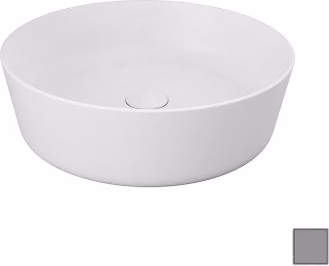 Lavabo da appoggio feeling tondo grigio opaco