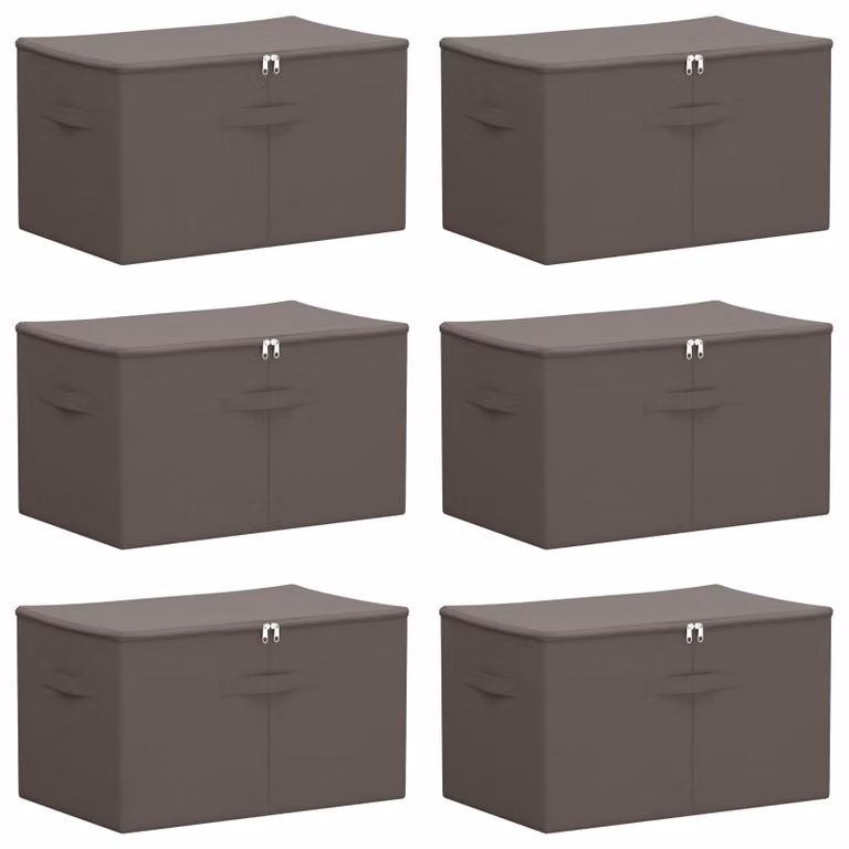 Scatola di Stoccaggio 6 pcs Antracite 55 x 35 x 32 cm