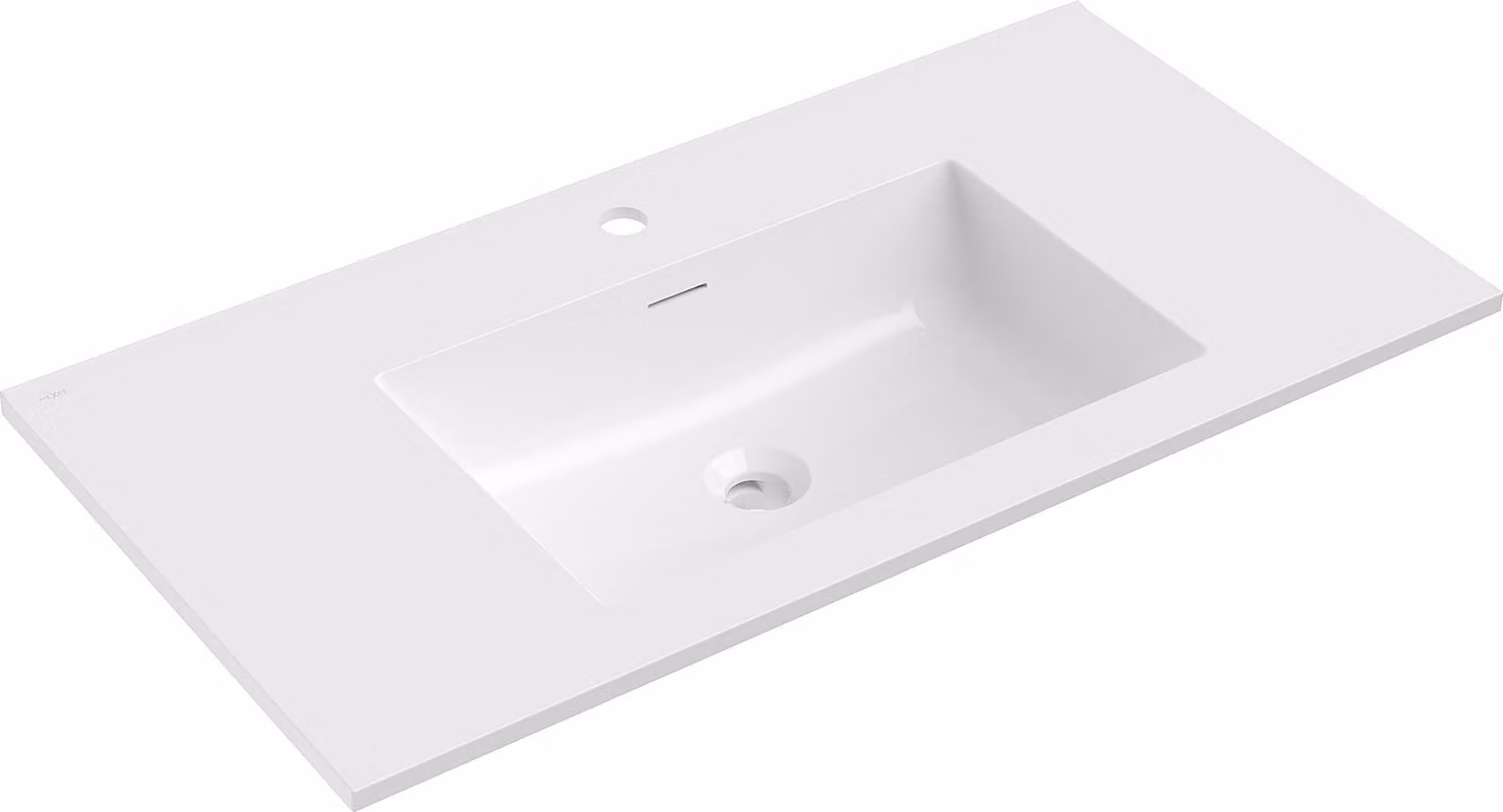 Mexen Otis lavabo incassato nel piano 91 x 46,5 cm, bianco lucido - 25189000