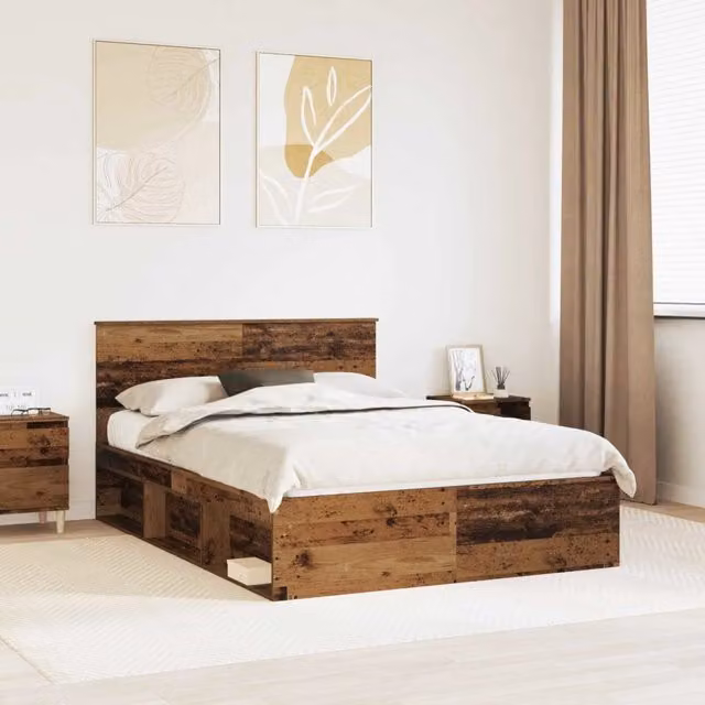 Struttura del letto Legno vecchio 135 x 190 cm Pino massello 3410616