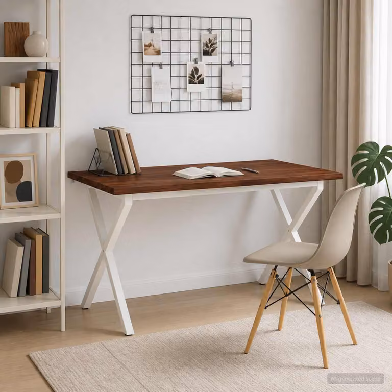 vidaXL Tavolo da pranzo con bordo vivo 140 x 80 x 75 cm Marrone Scuro