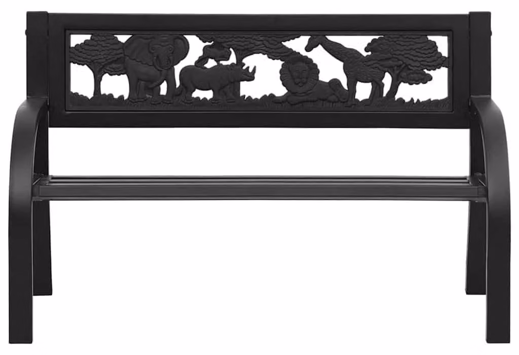 Panca da giardino per bambini in acciaio, 86 cm