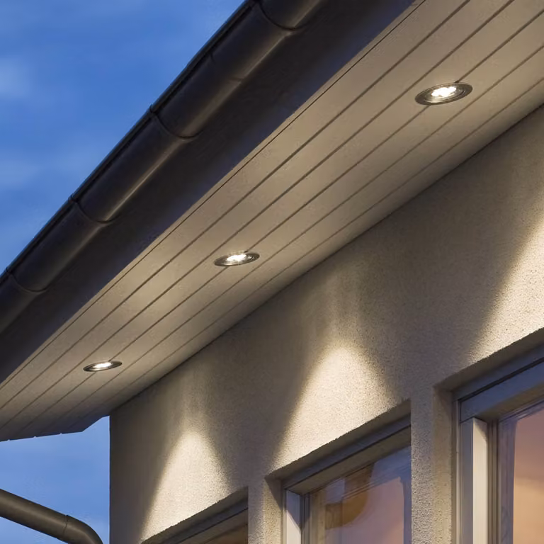 Konstsmide Faretto da incasso a soffitto con Power-LED LED, Alluminio / Grigio / Zincato, Plastica, Moderno, Plafoniera