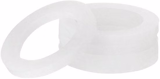 Set di guarnizioni in silicone per soffione doccia - Set da 5 pezzi con attacco da 20 mm - Bianco, per rubinetteria e collegamento alla tubatura.
