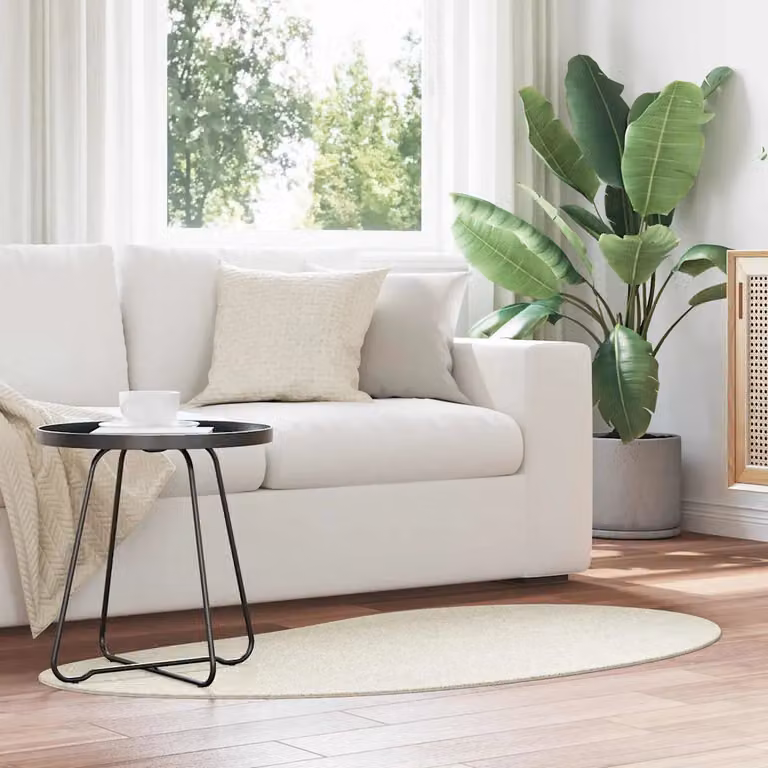 Tappeto moderno vidaXL HUARTE beige in poliestere, lavabile e antiscivolo, L: 80 cm x P: 150 cm