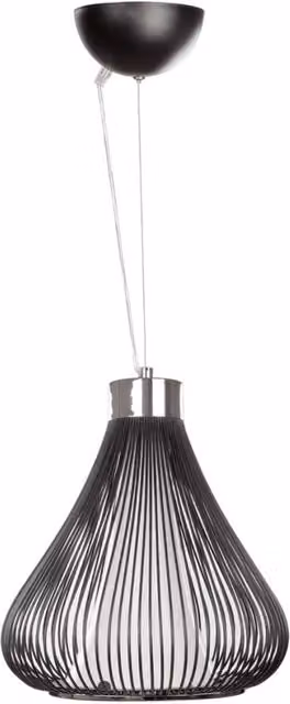 Lampada a sospensione Rhea KENDRA HOME in metallo nero stile industriale con altezza regolabile