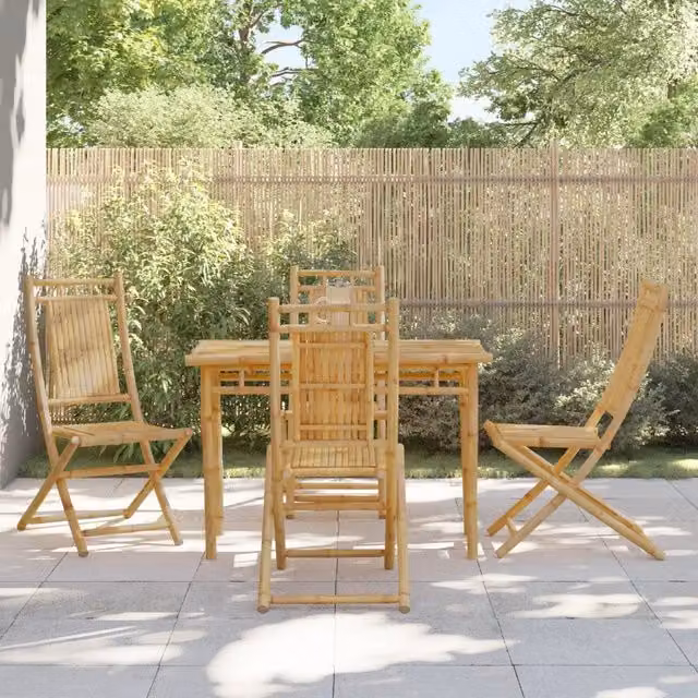 Set da Pranzo da Giardino 5 pz in Bambù 3278521