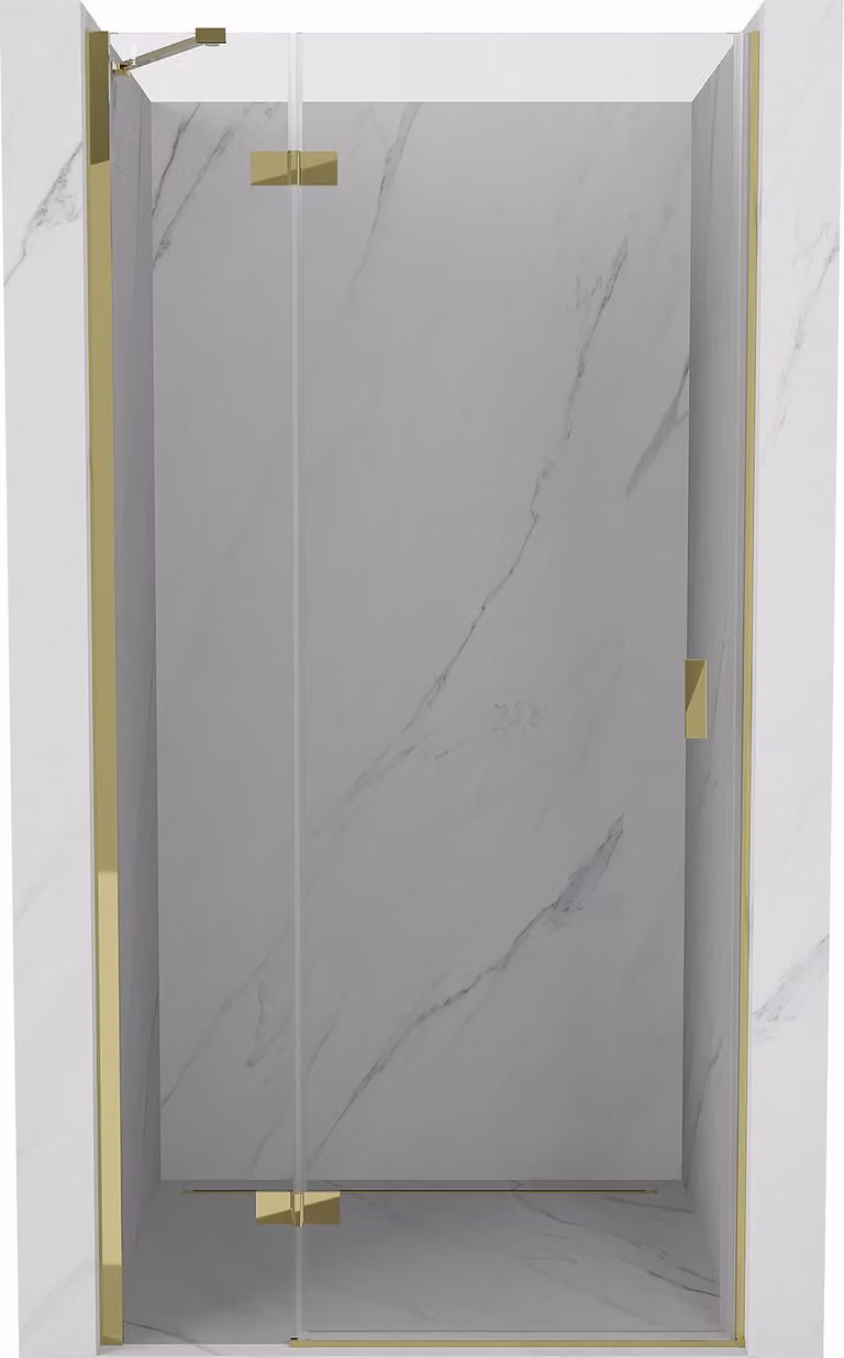 Mexen Mist-H porta doccia a battente sinistra 75 cm, trasparente, oro - 8A5-075-000-50-00-L