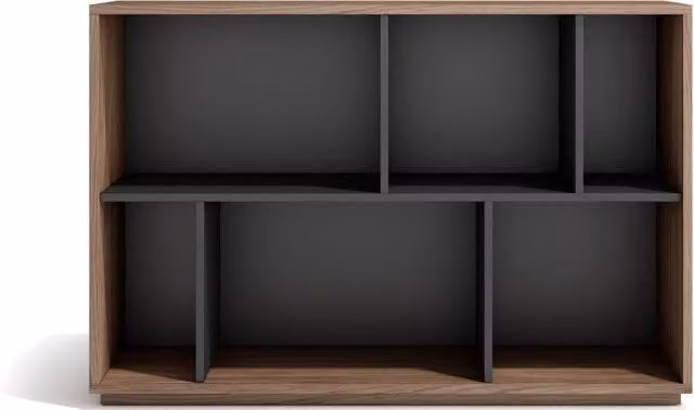 Libreria Herdasa effetto noce e grafite 80x119x32