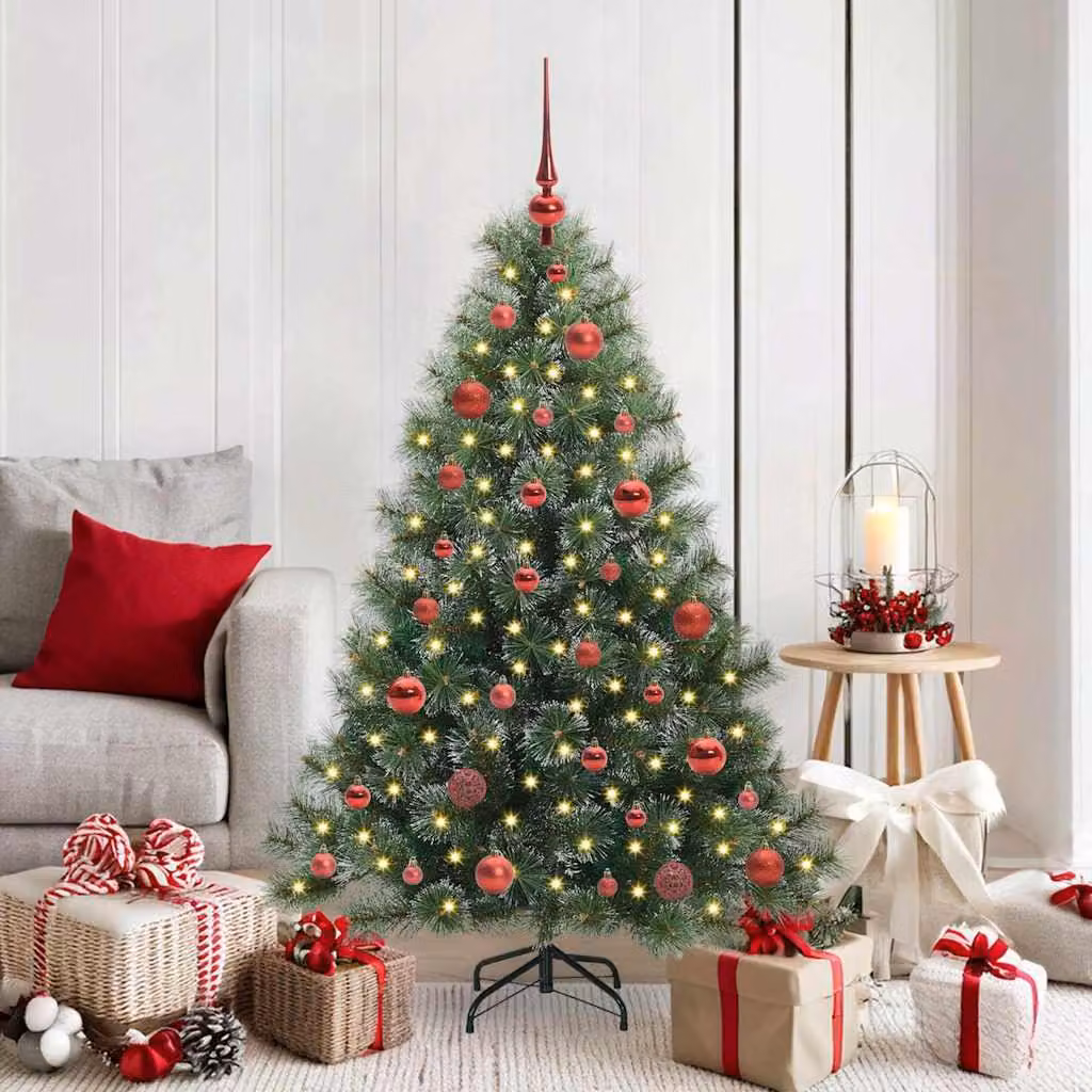 Maison Exclusive - Albero di Natale artificiale con 150 LED, verde, 150 cm, in PE e PVC