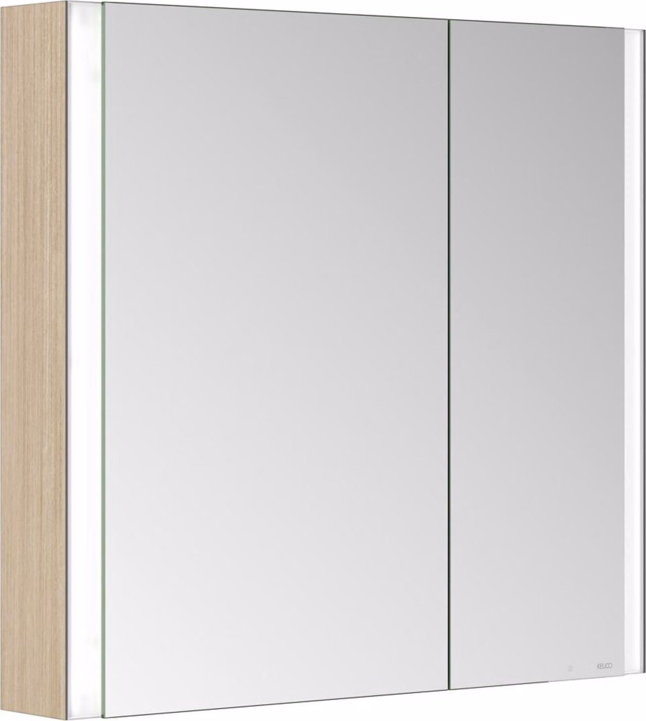 KEUCO SOMARIS Armoire de toilette murale 2 portes, asymétrique, 800mm, 14502852200, 14502852200