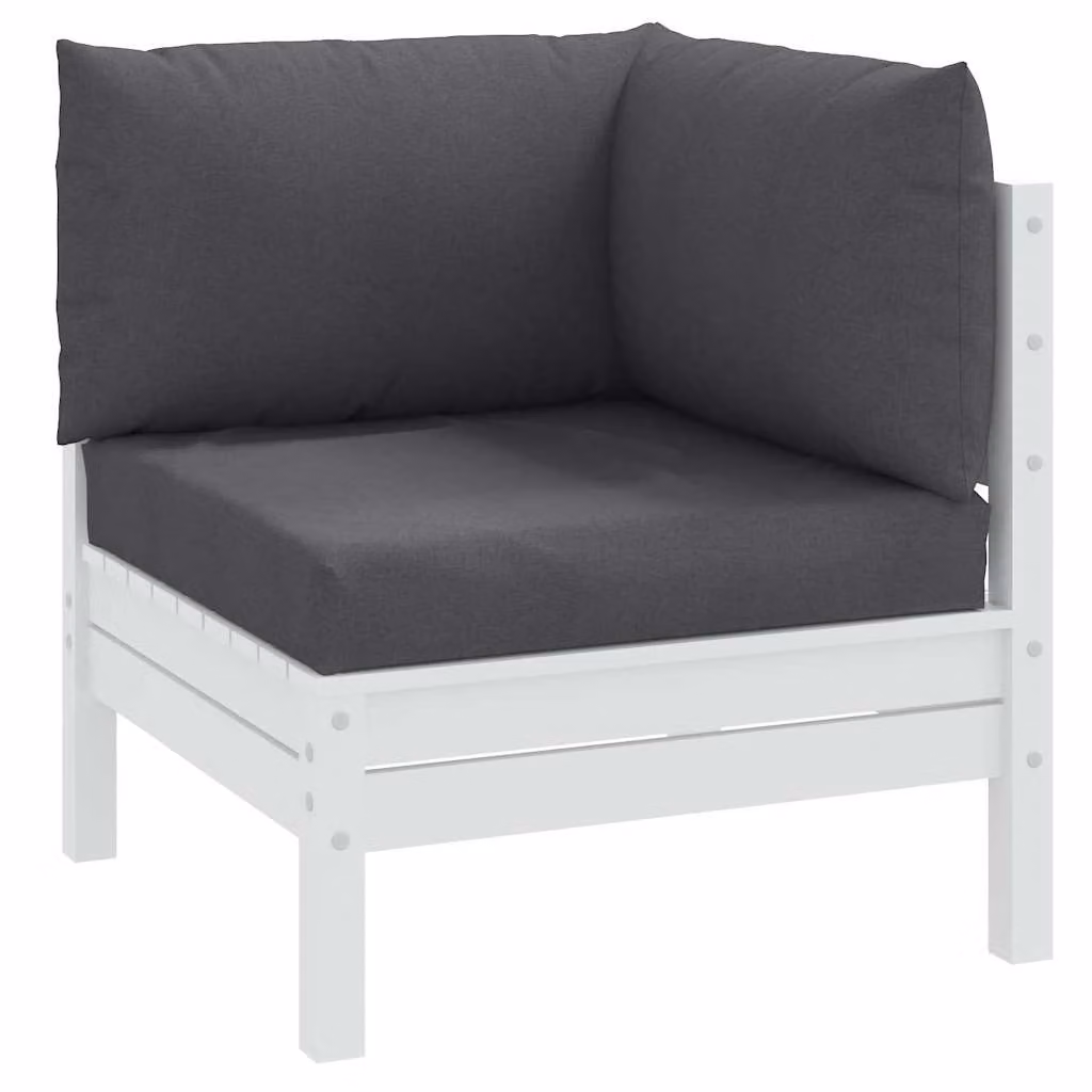 Set di 3 cuscini per pallet vidaXL in tessuto poliestere antracite con imbottitura in schiuma resistente ai raggi UV