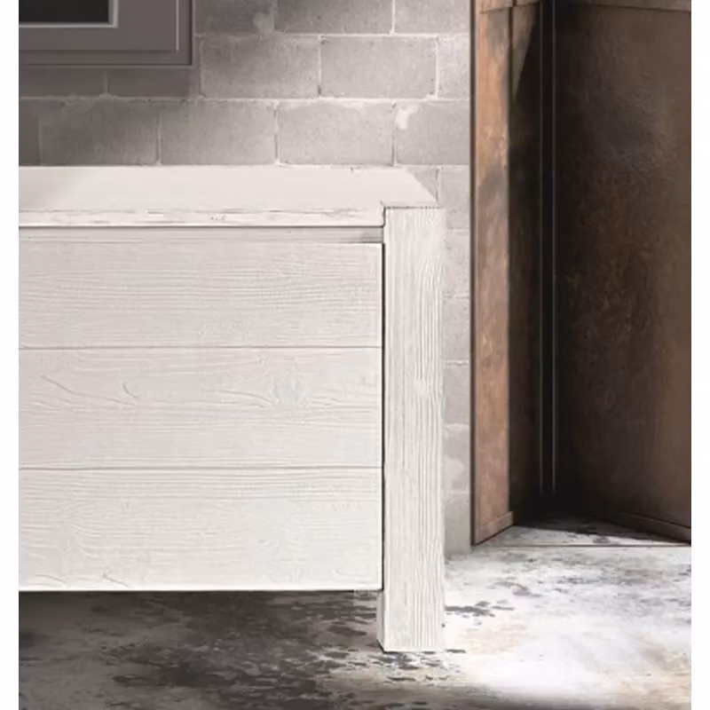 Mobile porta TV moderno in legno di abete bianco spazzolato Mobili 2G L 165 x P 45 x H 55 cm – 4