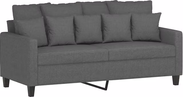 Divano | Divano da soggiorno | Sofa a 2 Posti Grigio Scuro 140 cm in Tessuto
