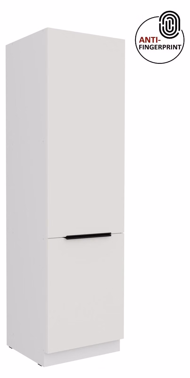 Credenza da cucina da 60 cm, cucina ARIA bianco ultra opaco + bianco opaco, frontali di alta qualità con rivestimento anti-impronta, mobile da cucina con chiusura ammortizzata