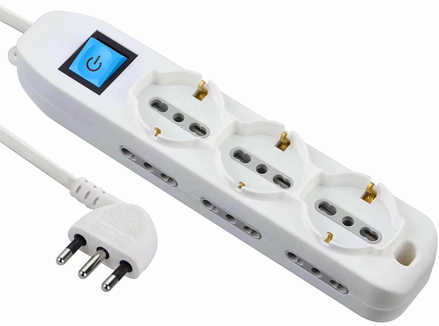 Electraline 62038, ciabatta multipresa con 9 prese, di cui 3 universali e 6 a due poli