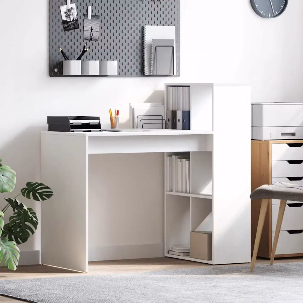 vidaXL Scrivania Bianco Legno ingegnerizzato 108 x 55 x 103.5 cm
