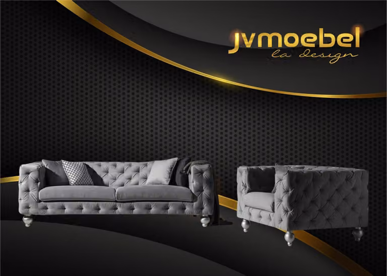 Garnitur Big Set 32 Sitzer Textil Sofa Couch Garnitur Modern Design Wohnzimmer