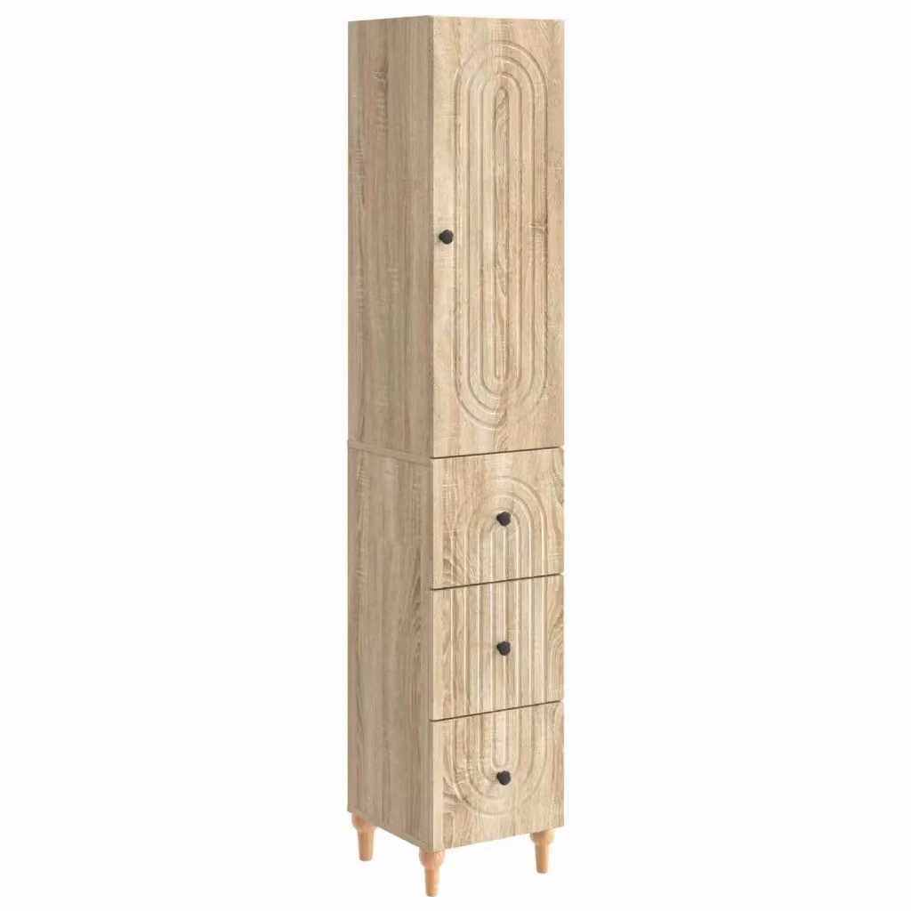Set di 2 armadi moderni vidaXL in legno MDF beige con ante a battente
