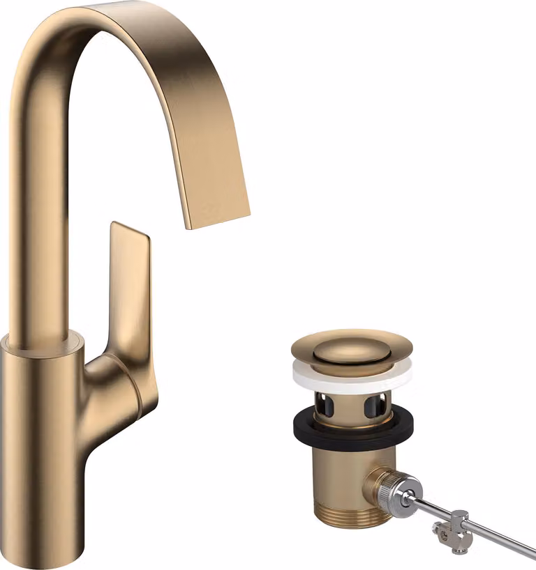 hansgrohe Vivenis robinetterie de lavabo 210, avec bec pivotant et vidage à tirette, portée 139mm, 75030140, 75030140