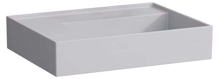 LAUFEN Kartell lavabo à poser, tablette à gauche, sans trou pour robinet, sans trop-plein, 600x460mm, H8183357591121, H8183357591121