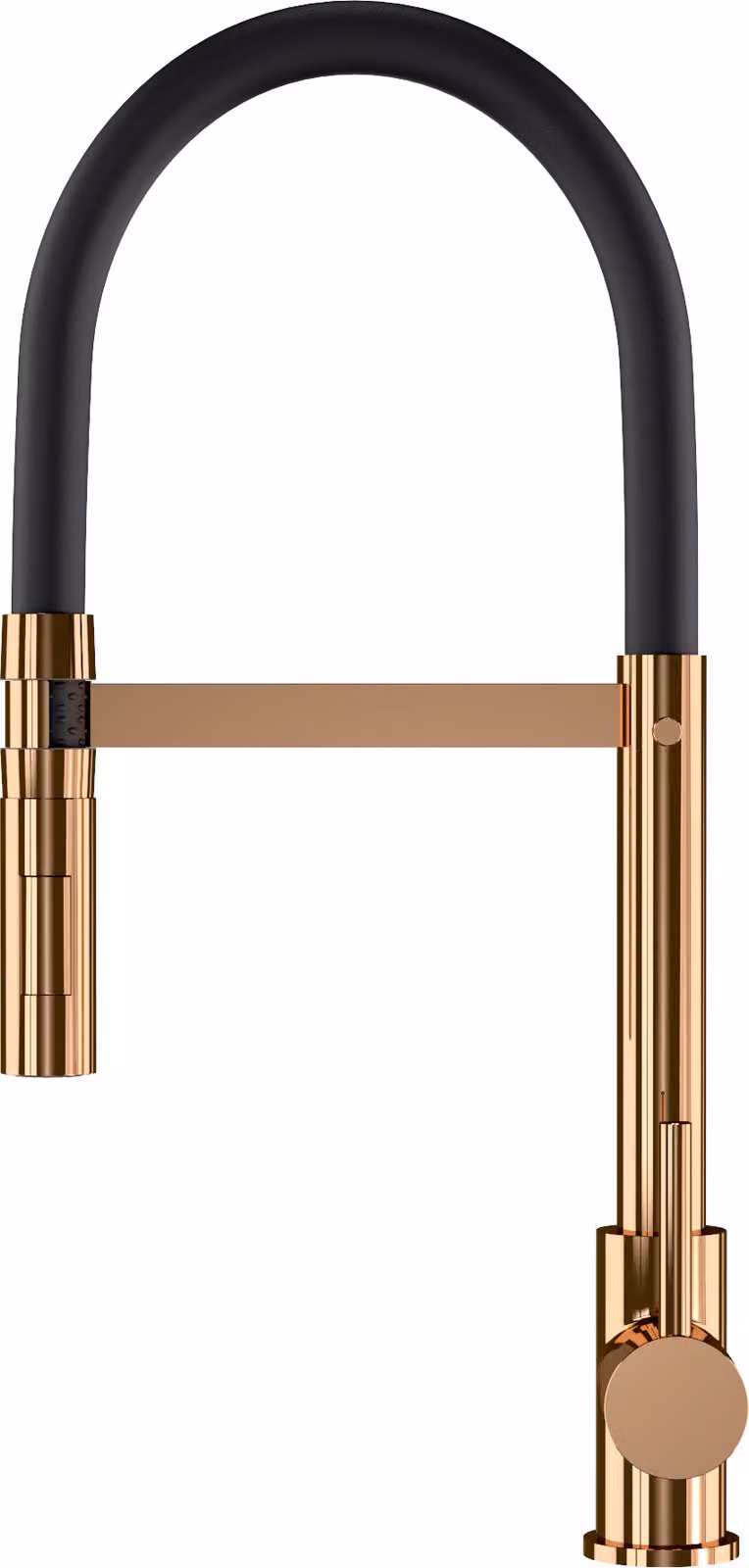 Granitan - Miscelatore cucina - Rubinetto cucina altezza 49 cm - Oro rosa - canna estraibile - VENTO