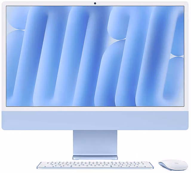 Apple iMac 24'' con Chip M4, 10 CPU/GPU, 16GB RAM, 256GB SSD, Blu