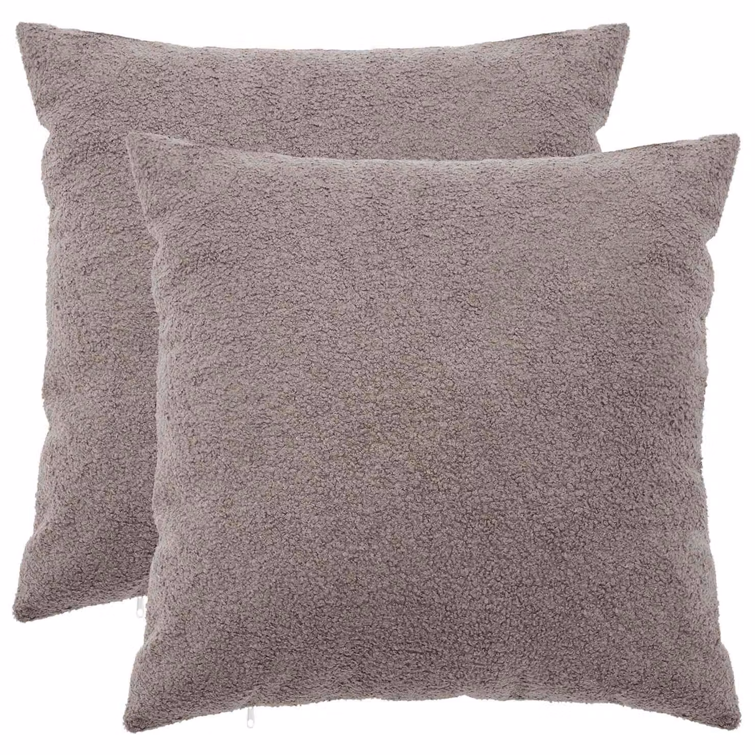 Set di 2 federe vidaXL HEERLEN in tessuto bouclé grigio chiaro, L 55 x L 55 cm