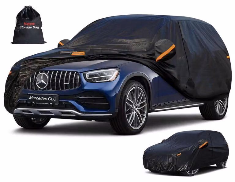 Coprisedili Autoplane, impermeabile e traspirante, per Mercedes Benz GLC (2015-2025), colore nero