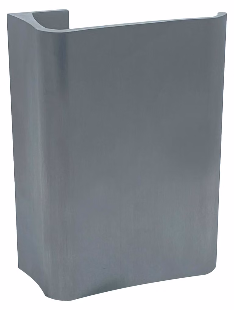 Maniglia in alluminio per porte, altezza 150 mm, finitura argento satinato anodizzato - confezione da 6 pezzi