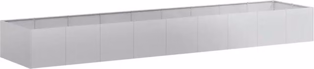 Fioriera a cassetta in acciaio zincato grigio L: 360 cm, P: 80 cm, H: 40 cm