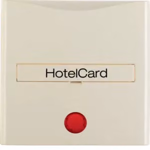 Berker 16408982 Copriinterruttore Hotelcard con stampa e lente rossa, bianco lucido Berker S.1