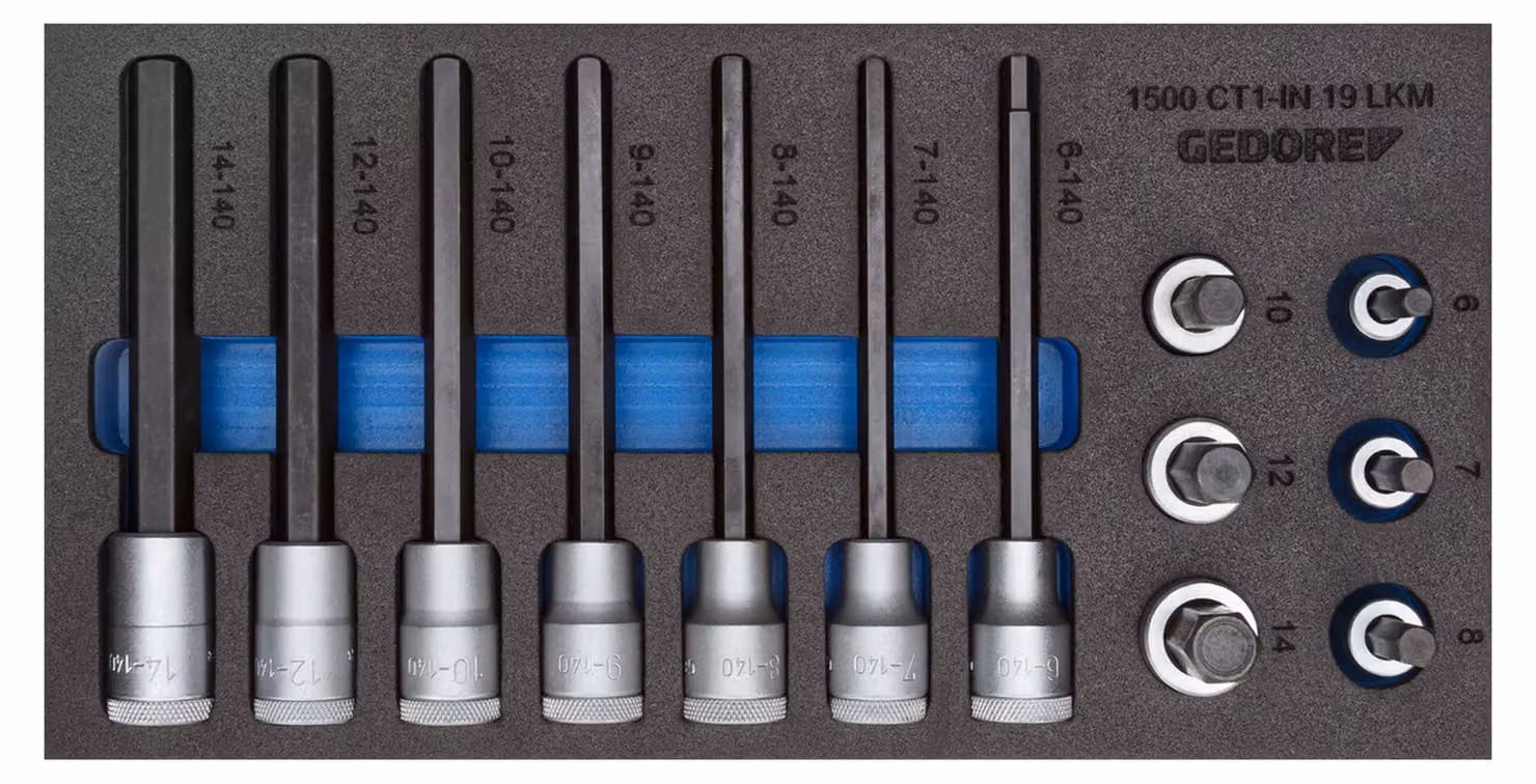 Modulo utensili CT1/3, chiavetta esagonale a pressione Gedore | 4010886895252