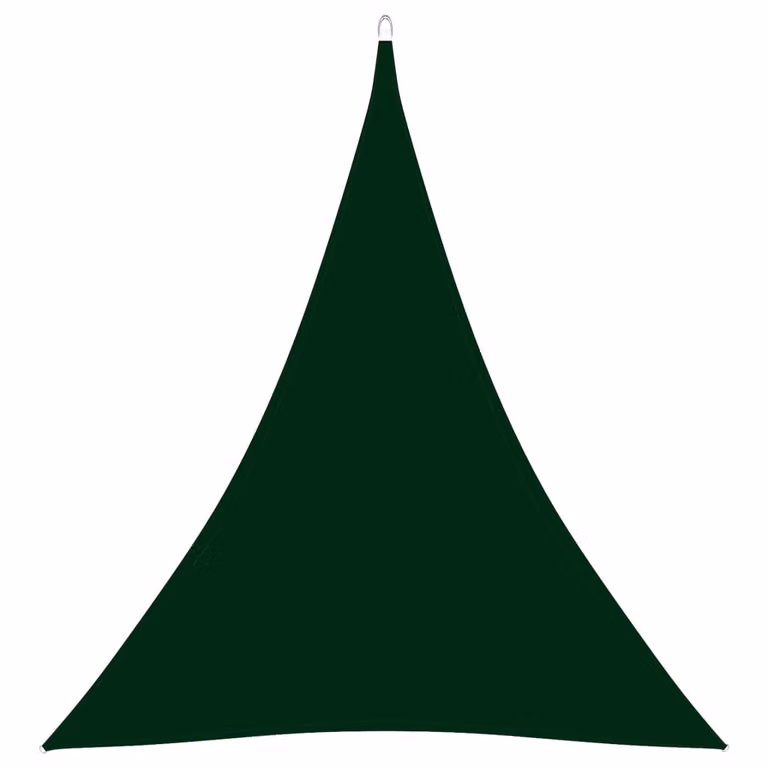 The Living Store Tenda da sole in tessuto Oxford triangolare 5x6x6 m Verde scuro