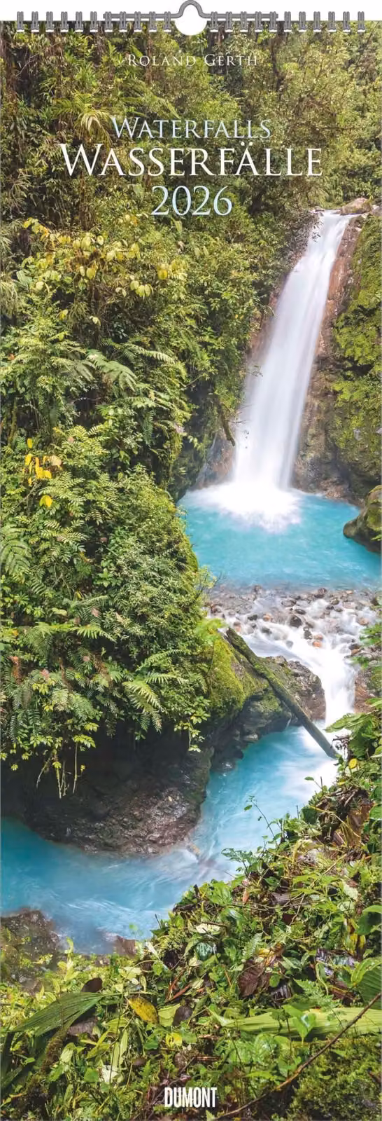 Calendario fotografico 2026 - Formato grande - 34x98 cm - Cascate