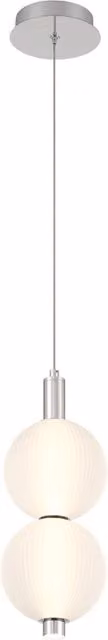Sospensione Quintiesse Palmas LED 20W sfere bianche cromo