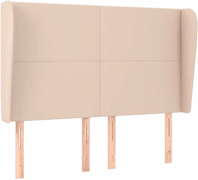 Testiera | Testata ad Orecchio Cappuccino 147x23x118/128 cm in Similpelle
