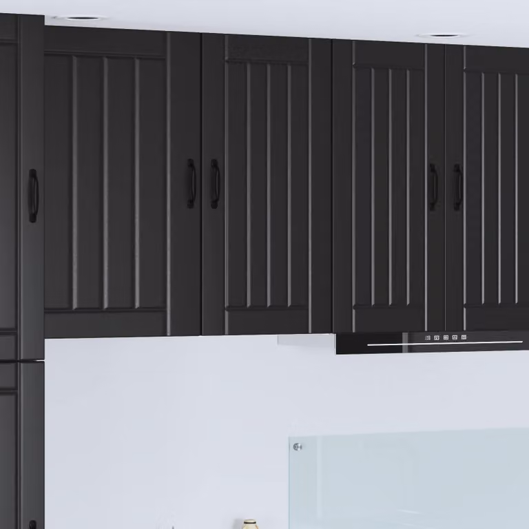 vidaXL Armadietto a muro LUCCA Nero con ante a battente e ripiani interni L: 40 cm, P: 31 cm, H: 80 cm