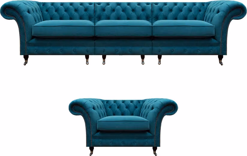 Wohnzimmer Designer Set 2tlg Sofa Dreisitze Couch Luxus Sessel