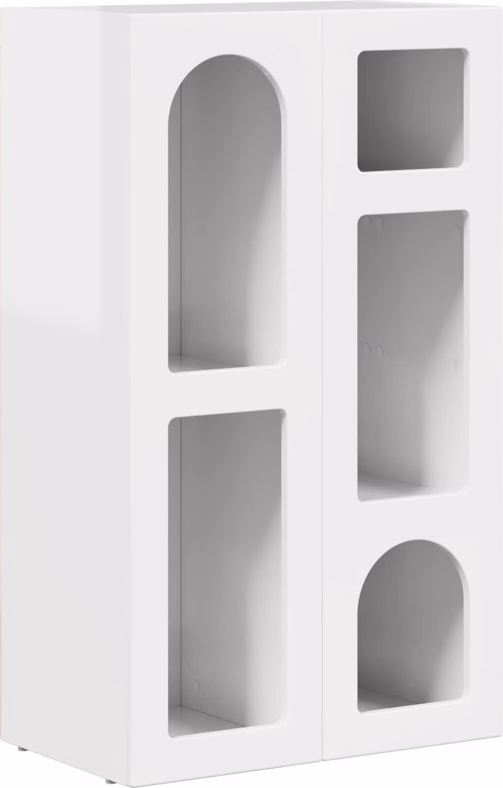 Credenza Bianco Lucido 59 x 35 x 100,5 cm Legno multistrato