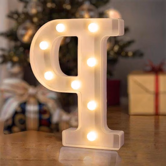 Luci a LED - Luci decorative a forma di lettere - Decorazioni per feste - Personalizzabili - Luci di grandi dimensioni - Bianco caldo