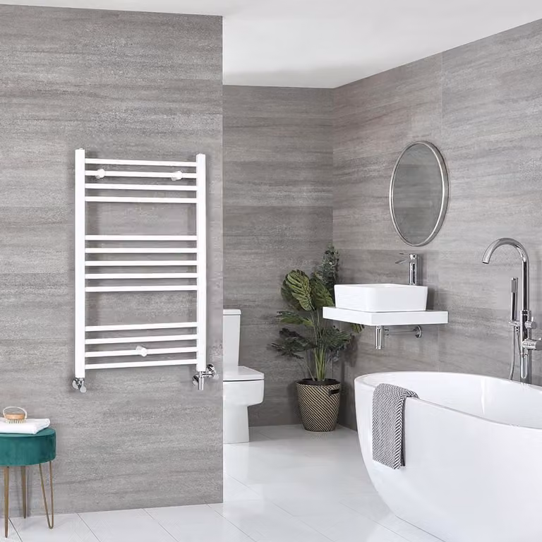 Scaldasalviette Misto Piatto - Termoarredo Bagno Bianco - 1000 x 500mm - 390W - Ive