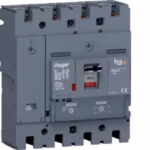 Interruttore automatico Hager h3+ P250 TM 4x50A 70kA HET051DR