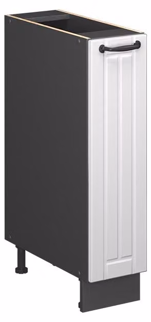 Armadio cucina dispensa alto Vicco Fame-Line Bianco rustico/Antracite 20 cm senza piano di lavoro, Model 61684