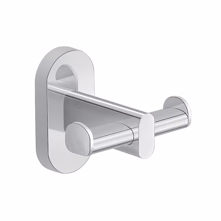 Appendiabiti doppio da muro in acciaio inox e Cromall 5326 Gedy serie FEBO Cromato