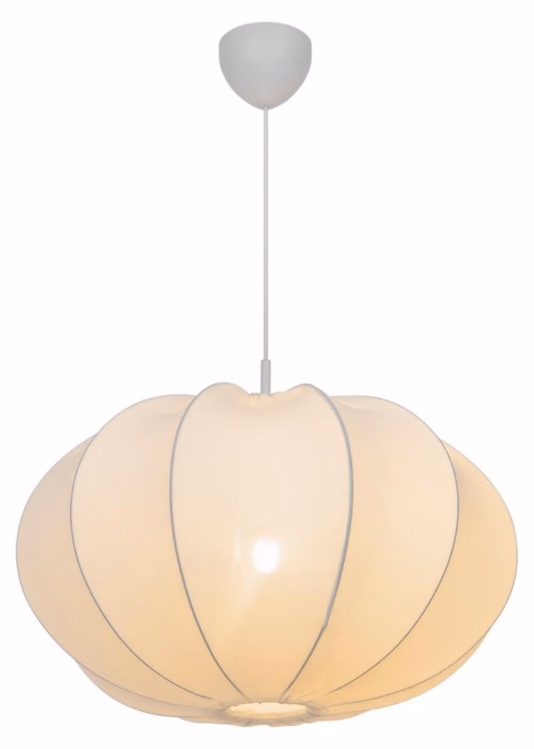 Lampadario a sospensione in tessuto NORDLUX Aeron, Variante: Ø 600 x 4300 mm, E27, bianco, beige
