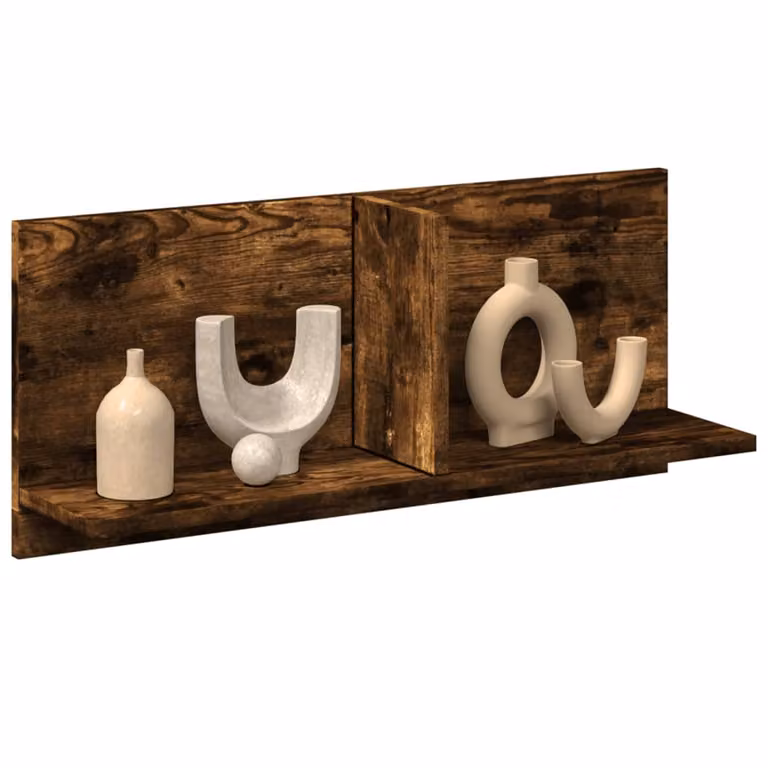 Mobile a parete vidaXL in legno multistrato Rovere Fumo, L 70 cm x P 16,5 cm x H 30 cm